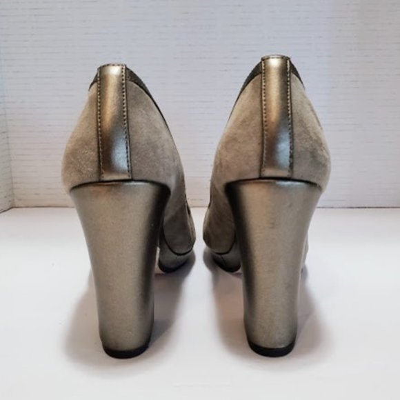 NEW Seychelles Suede Tokyo Platform Pump Heels in Taupe - Size 8 - Picture 4 of 16